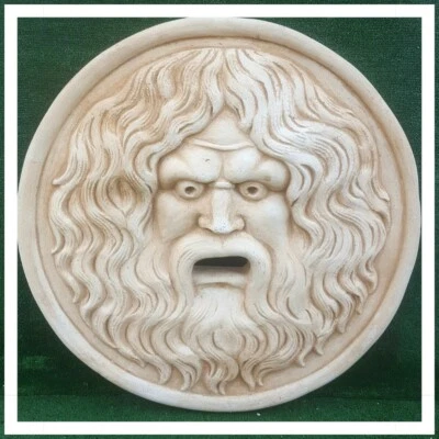 - FATTO A MANO - BASSORILIEVO QUADRO BOCCA DELLA VERITA' VERITÀ IN CEMENTO E MARMO NO TERRACOTTA