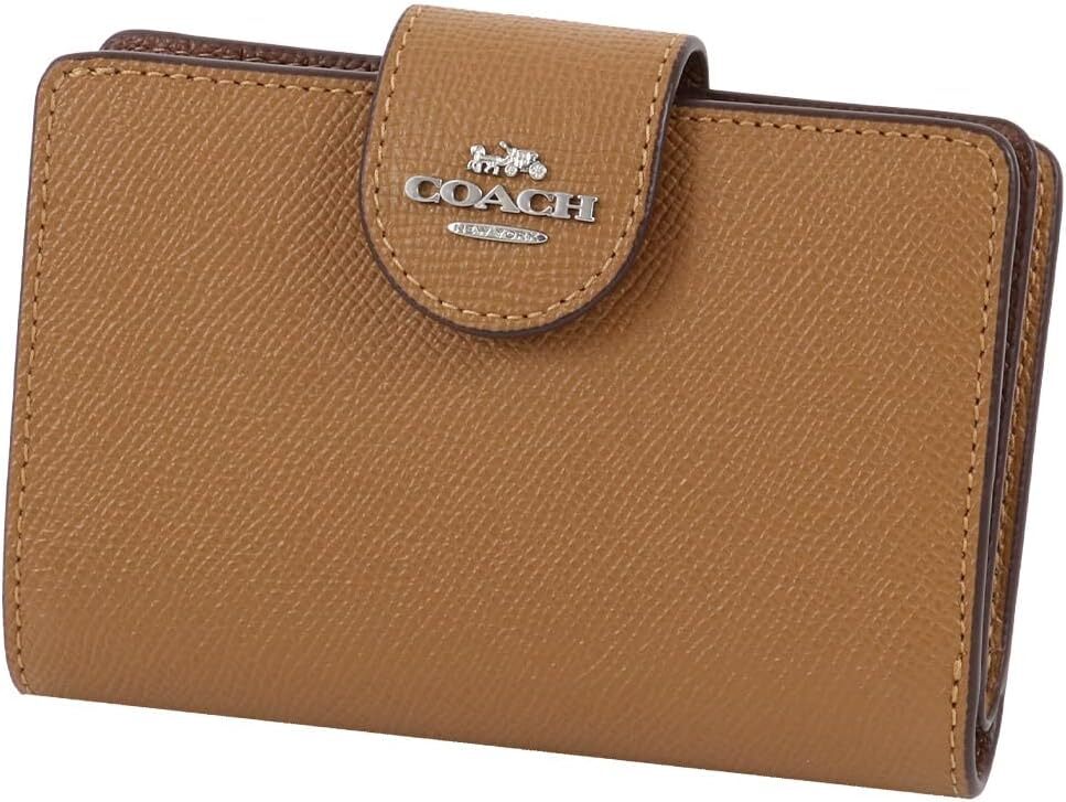 Coach Medium Corner Zip Wallet 6390 SVQD Light Saddle Outlet | eBay