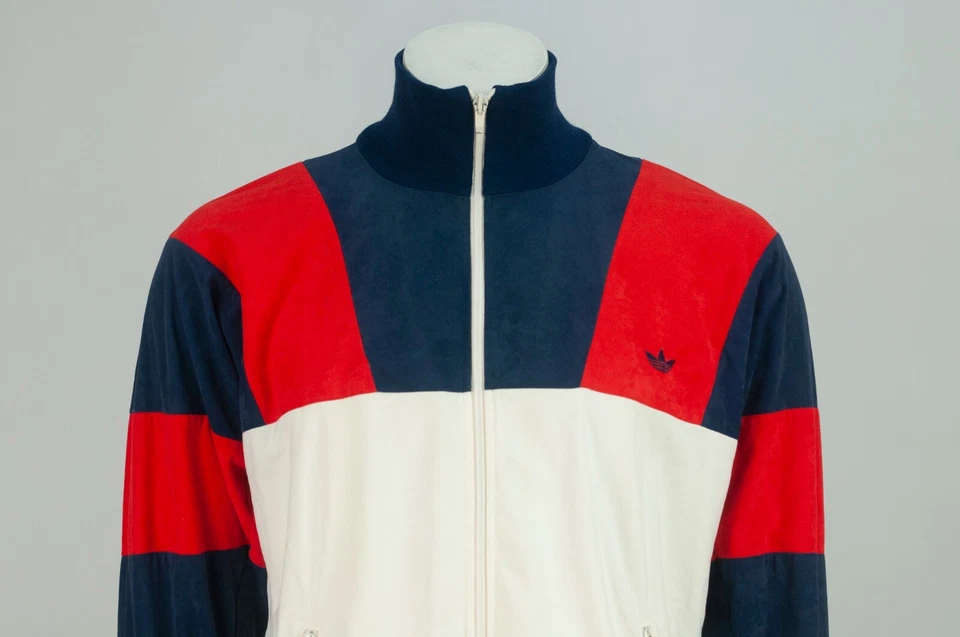 Винтажный 80-х Adidas ATP трек Топ куртка размер M Keyrolan трилистник Arnel Triacetate - Изображение 4 из 4