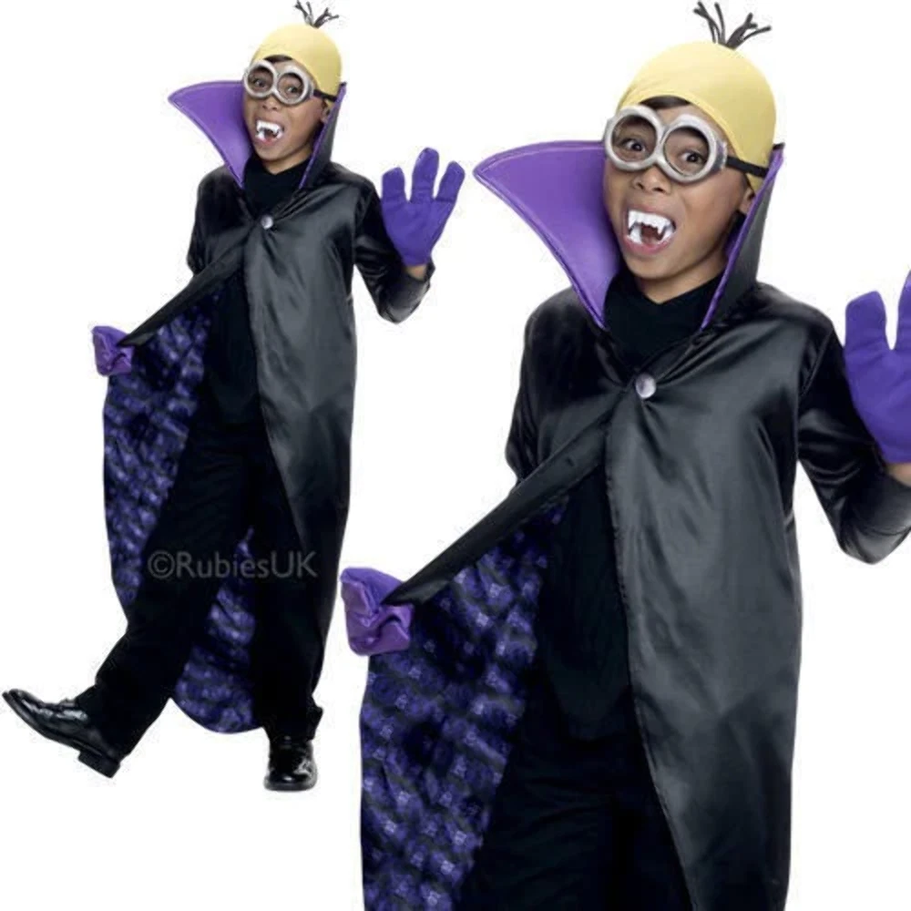 Minion Dracula Ragazzi Costume Halloween Vampiro Minions Vestito Bambini