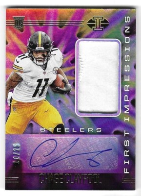 Chase Claypool 2020 ILLUSIONS NFL AUTOGRAPH JERSEY CARD Steelers Bears RC  AUTO