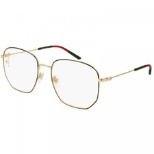 NEW GUCCI GG0396O 001 Gold/Black 56mm Eyeglasses