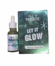 ISLE of Paradise Let It Glow Medium Self Tannning Drops 2pk. Sealed