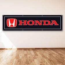 Honda 2x8 ft Banner Car Racing Show Garage Man Cave Wall Decor Sign Flag