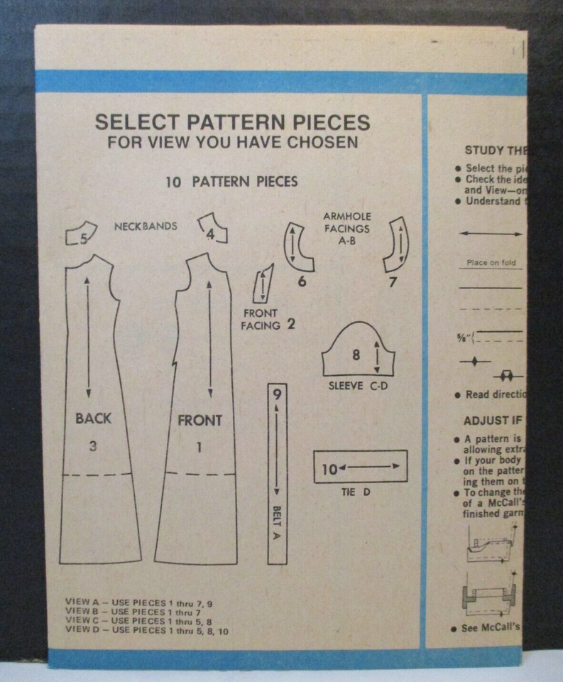 Vintage McCall's Pattern 3608 Miss Size 8 Bust 31.5