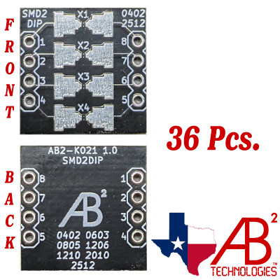 402/0603/0805/1206/1210/2010/2512 Black PCB Adapter Board SMD to DIP Panel of 36