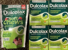 *30 SOFT CHEWS/40 COATED TABLETS* Dulcolax GENTLE Saline Laxative Exp 12/25+