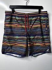 Men  s Split Medium Swim Trunks Multicolor Bottoms Polyester Medium