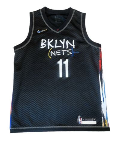 Maillot de basket-ball Nike Boy Kyrie Irving Brooklyn Nets Basquiat Swingman L(14-16) - Photo 1/5