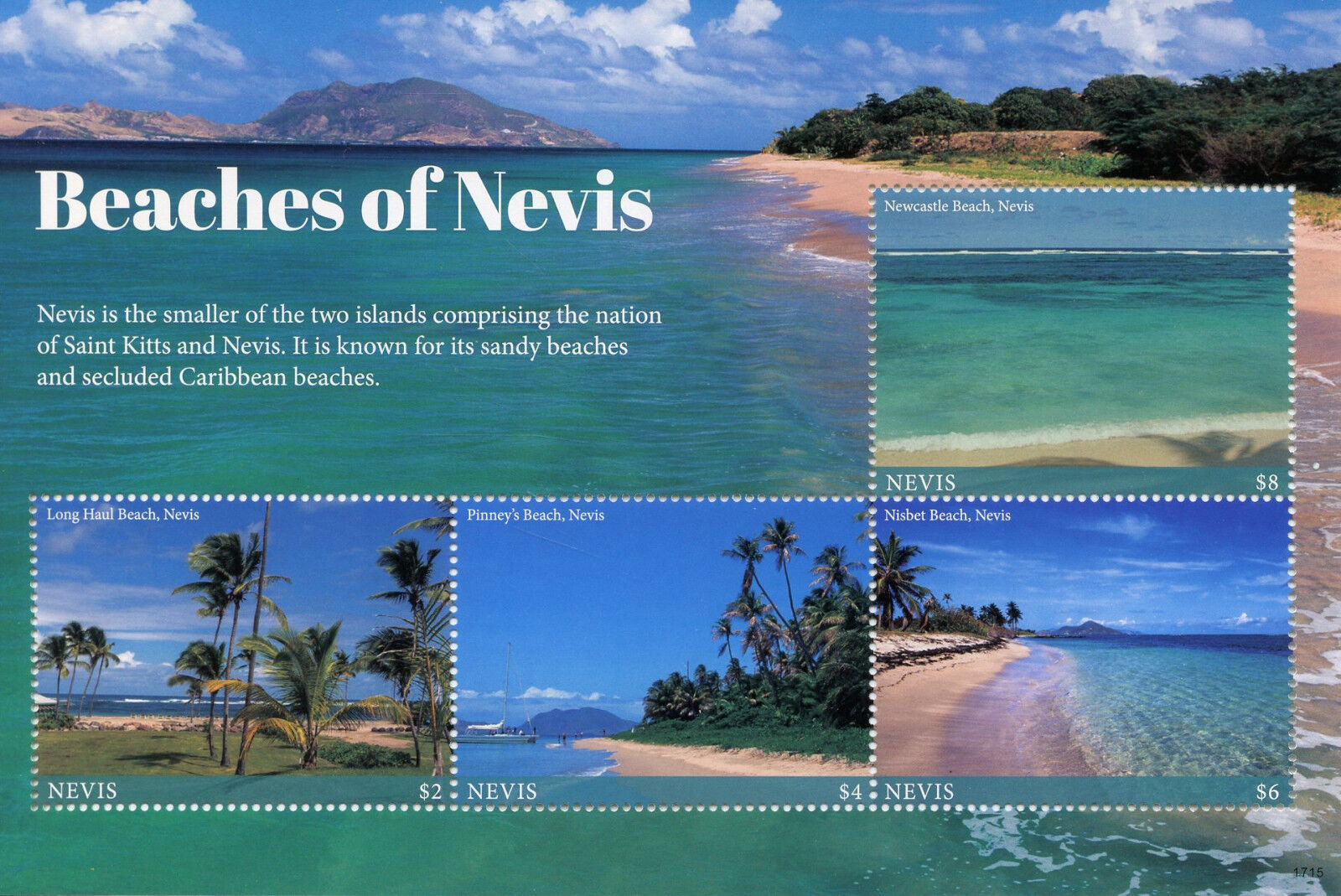 Nevis Landscapes Stamps 2017 New item MNH Trees Nature Beaches Tourism Ma sale