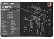 TekMat TEK-17-SIGP238 SIG SAUER P238 Pistol 11” x 17” Gun Cleaning Bench Mat NEW