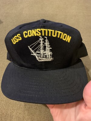 USS Constitution vintage blue adjustable cap Hat US Navy (CC)