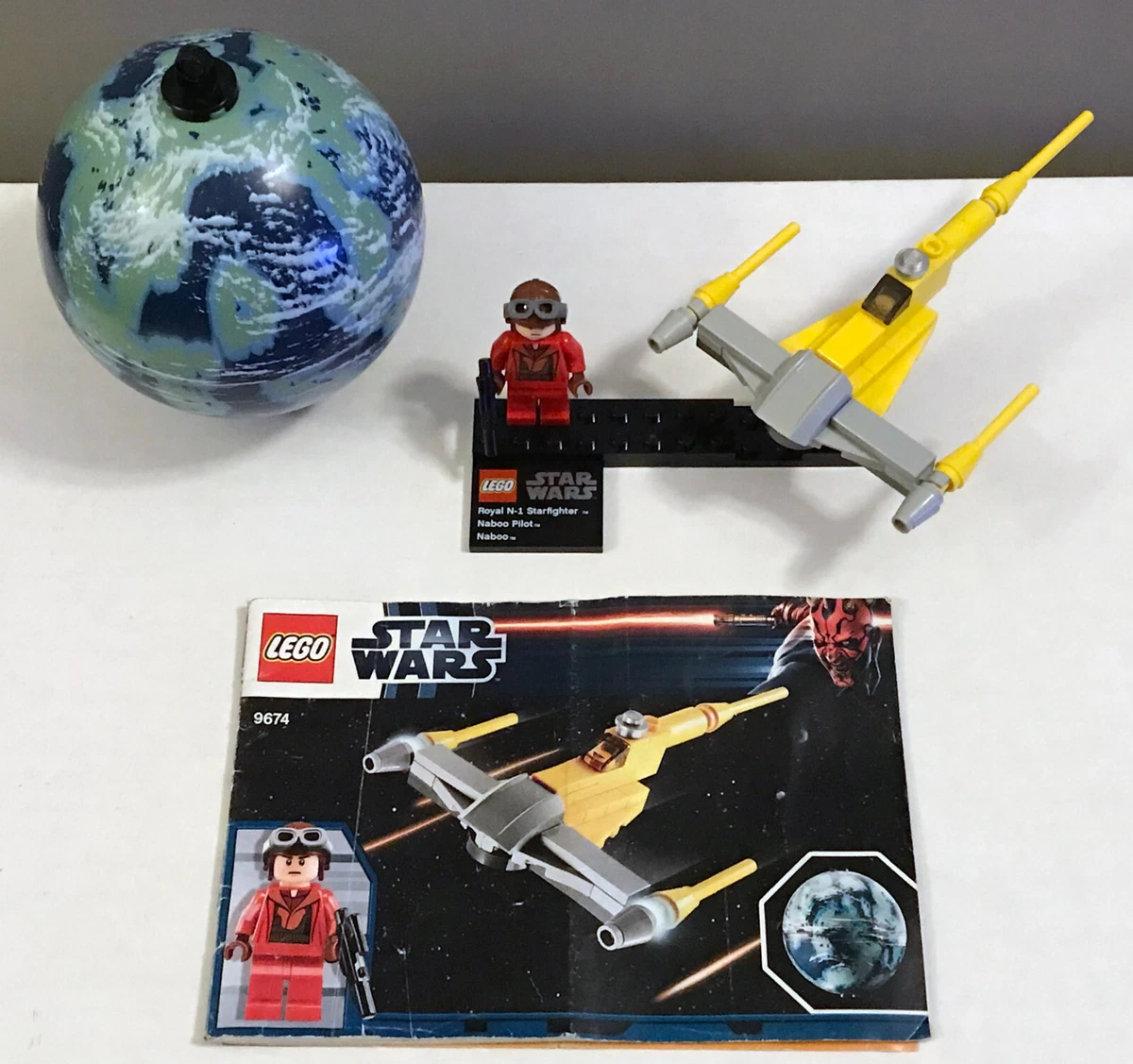 Lego 9674 Star Wars Naboo Starfighter Planet Complete Pilot Instructions 2012