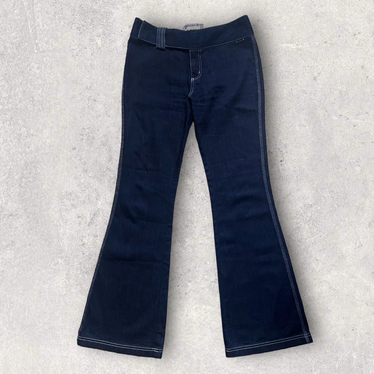 Vintage Guess Bell Bottom Flare Jeans Womens 31x33 Dark Blue High