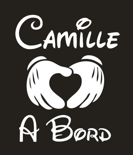 Sticker Auto Bébé à Bord Personnalisable Avec Prénom - Modèle Mickey - Neuf