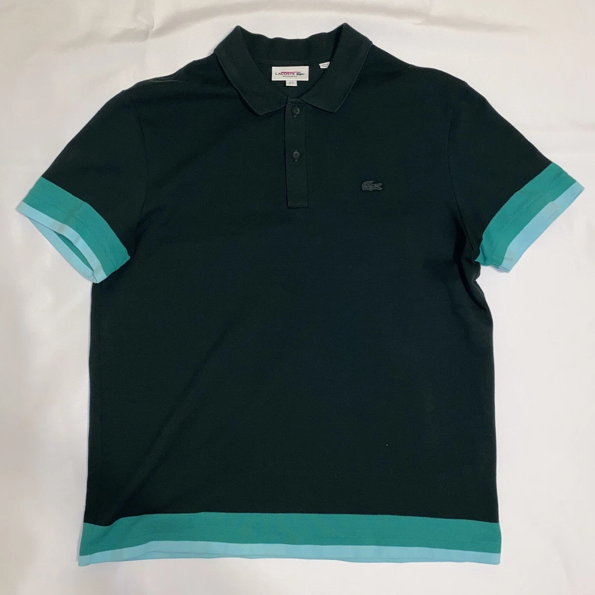 Polo homme Lacoste vert fonc Sinople Greenfonch Pond couleur taille US XL