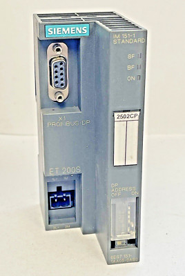 SIEMENS - 6ES7 151-1AA05-0AB0 -X1 PROFIBUS-DP INTERFACE MODULE-24V DC-SIMATIC S7
