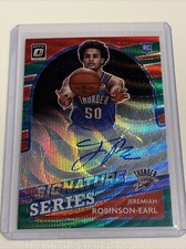 2021-22 Optic Jeremiah Robinson-Earl Signature Series Auto Red Green Wave Prizm