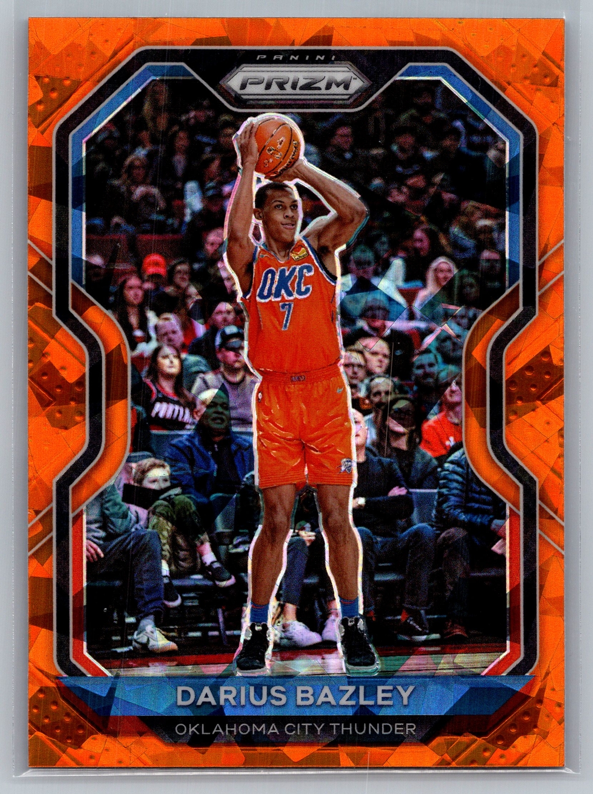 2020-21 Panini Prizm #164 Darius Bazley Orange Ice Prizms Oklahoma City Thunder