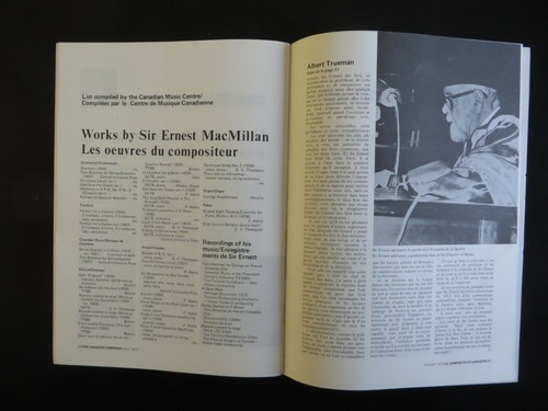 Canadian Composer Magazine - July 1973 - Sir Ernest MacMillan tribute - Picture 8 of 9