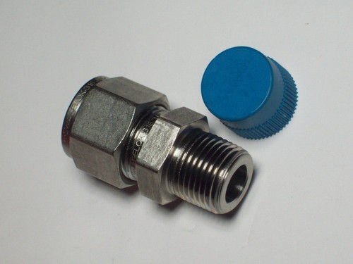 1- Conector de acero inoxidable Swagelok, tubo OD de 1/2"" x 3/8"" macho NPT, SS-810-1-6 - Imagen 2 de 3