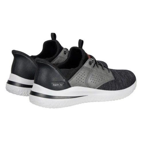 Skechers Scarpe Mani Libere Delson Swift Fit Uomo Taglia 13, Nero - Foto 3 di 4