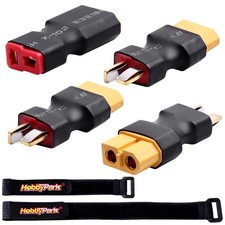 Hobbypark T Plug Deans Style to XT60 Connector Adapter RC Lipo Small, Black