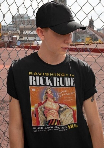 Ravishing Rick Rude Cut the Music Black T-shirt - 第 2/4 張圖片