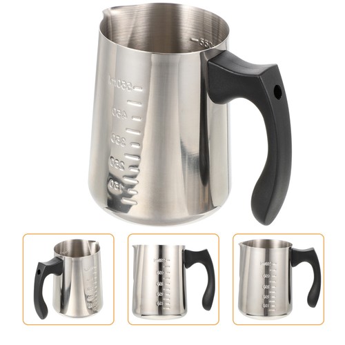  Narrow Spout Steaming Pitcher Stainless Steel Jug Coffee Milk Frothing Cup - Afbeelding 5 van 7