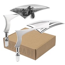 Chrome Motorcycle Rear View Mirrors 1 Pair Sportster Side Mirrors for Street ...