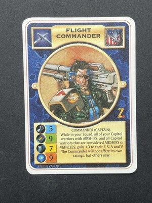 Doomtrooper CCG Warzone Flight Commander Card 1995 Mutant Chronicles
