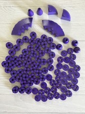 LEGO LOT DARK PURPLE 95 PCS 2X2 ROUND BRICK PLATE VARIETY BUILDING PIECES
