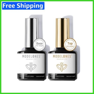 Long-Lasting Gel Nail Polish Base and Top Coat - 2 PCS Salon Quality for Women