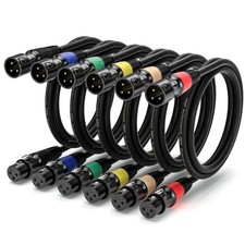 6 PCS 3 FT XLR Cable Male To Female Microphone Balanced Shielded Speaker