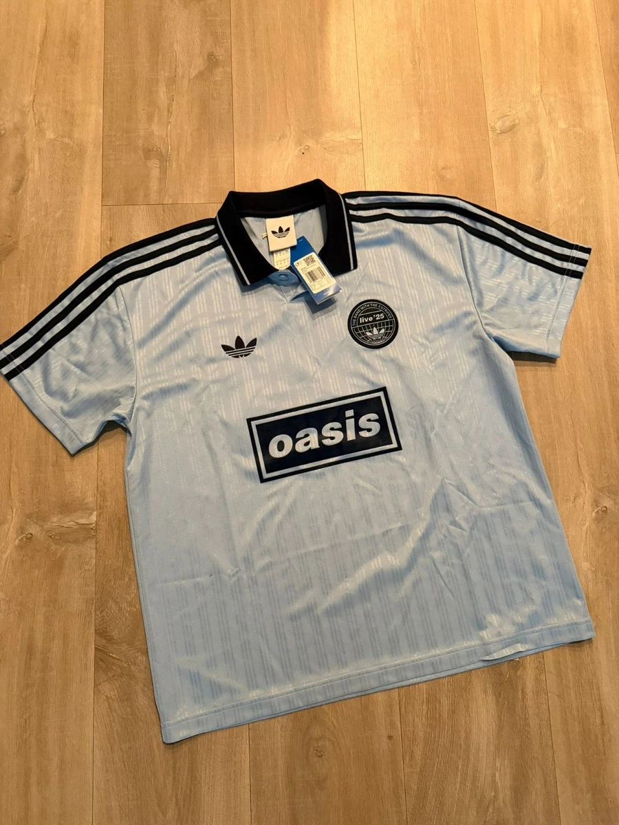 Adidas x Oasis Tour Jacquard Jersey 'Light Blue' - Size Extra