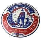 Vintage Smokey Mountains Sign - National Park Gas Pump Porcelain Sign