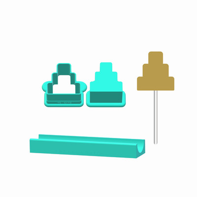 3-Tier Cake, Cake Pop Mold |Deluxe Cutter, Popper, and Tray Option