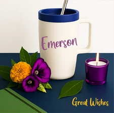 Monogram Vinyl Decal Personalized Name Sticker for your Tumbler cup laptop phone