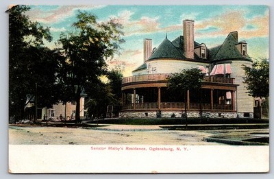 Senator Malby's Residence Ogdensburg New York NY c1905 Postcard