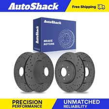 Front Rear Drilled Slotted Brake Rotors Set for 2012-2018 Ford F-150 3.5L