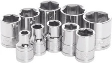 Performance Tool 3/8" 6-Point Socket Set Shallow SAE