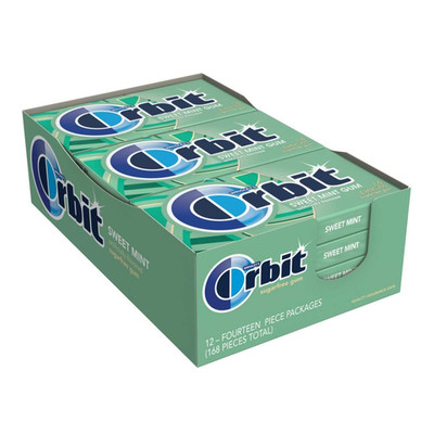   Sweet Mint Sugar Free Chewing Gum - 12 Packs (168 Pieces Total)