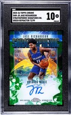 25-26 Topps Chrome JASE RICHARDSON RC Stratospheric Signatures Green /99 SGC 10