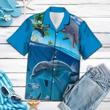 Island Dolphin Beach Hawaiian Shirt Unisex Adult Hw631