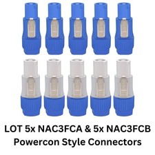 USA 10Pcs PowerCON 20A AC NAC3FCA NAC3MPA-1 Chassis Plug Panel Adapter Connector