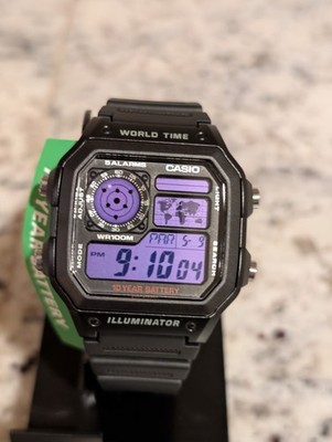 Purple Theme Custom Casio AE1200 Black Watch Mod Anime Itachi