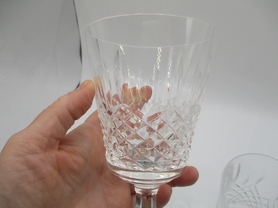 PAIR WATERFORD KENMARE WATER GOBLETS ~ 6 7/8" ~ EXCELLENT CONDITION - Image 3 of 4