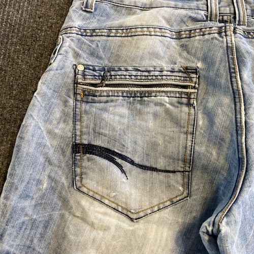Fishbone Shorts Mens L Lightwash Blue No Stretch Pockets - Picture 9 of 13