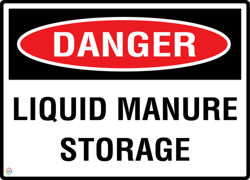 Sticker Manuring Danger Liquid Manure Storage Safety Sign/Sticker in Sizes & Materials ...