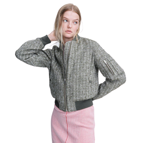 Tweed Bomber Jacket (XXS 